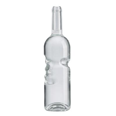 China Wholesale Beverage Brew High Capacity 750Ml Glass Empty Vodka Bottle With Engraving for sale