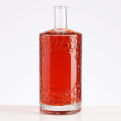 China Beverage. Whiskey. Vodka. Fine brandy wine. Hot Selling Decal Embossed 50cl 70cl 1000ml Clear Wine Bottles Liquor For Whiskey Glass Bottles for sale