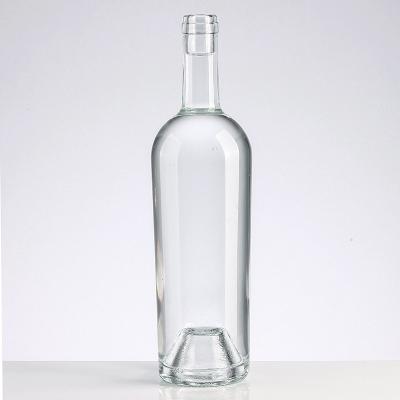 China Drink Customized Design Good Quality Super Flint 750ml Vodka Glass Bottle With Cap for sale