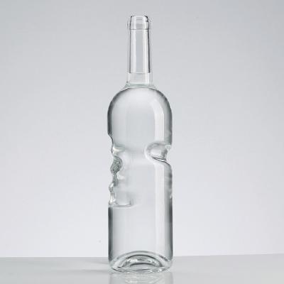 China Beverage China Factory Promotion Economy Glass Vodka Bottle 750Ml With Decoration for sale