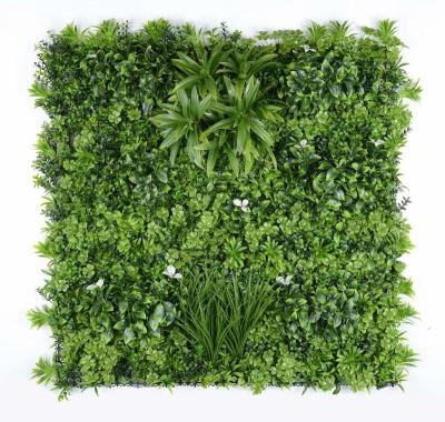 China Quick and Easy to Install 100*100cm Ultraviolet Proof Exterior Green Grass Wall Panels, Green Wall System Vertical Garden, Artificial Green Hedge Wall for sale