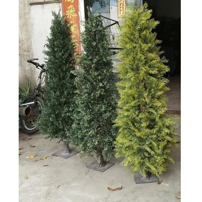 China Customized 150cm Mini Size Artificial Cypress Tree Customized 150cm Mini Size Artificial Cypress Tree , Decorative Wood Plant Potted Artificial Tree Trunk Cypress Tree on sale for sale