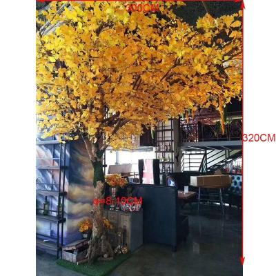 China Real Touch Cheap Artificial Yellow Ginkgo Tree, 320cm Height Ginkgo Biloba Tree For Sale, Cheap Artificial Tree Ginkgo Price for sale