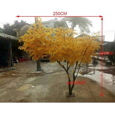 China Real Touch Natural Shape Artificial Yellow Ginkgo Tree, 200cm Height Ginkgo Biloba Tree For Sale, Artificial Tree Ginkgo Price for sale