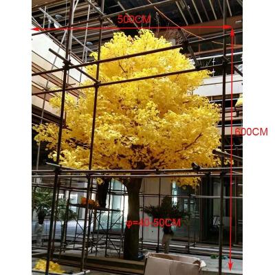 China Real Touch Artificial Large Yellow Ginkgo Tree, 600cm Cheap Size Ginkgo Biloba Tree For Sale, Artificial Tree Ginkgo Price for sale