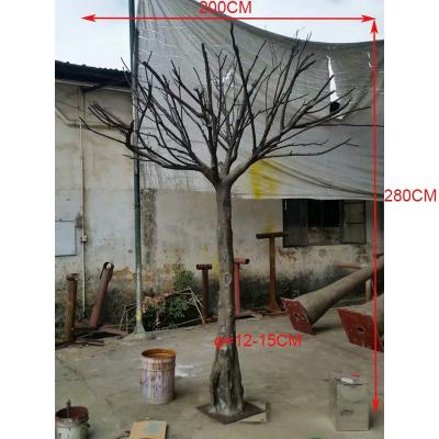 China Realistic Cheap Price 280cm Size Artificial Tree Trunk Leaves No Leaves Plastic Tree Trunk Decor Artificial Trunk for sale