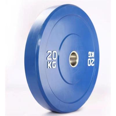 China Weightlifting Exercise Factory Wholesale Fitness Barbell Bumper 50mm Opening Rubber Plate for sale