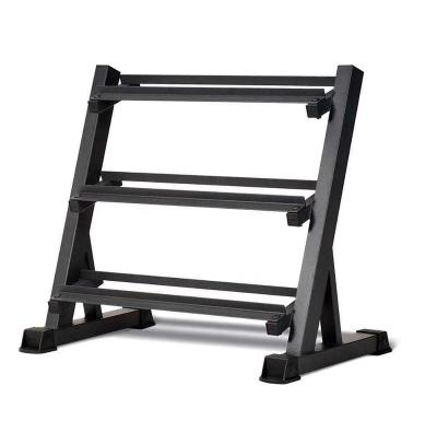 China Gym Fitness Equipment 3 Tier Dumbbell Rack Modern Dumbbell Storage Rack Multilevel Dumbbell Rack For Sale for sale