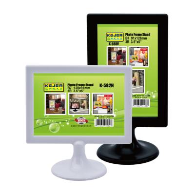 China Acrylic Double Sided Stand Clear Sign Price Menu Desktop Stand With New Low Picture Frame Stand K-582 for sale