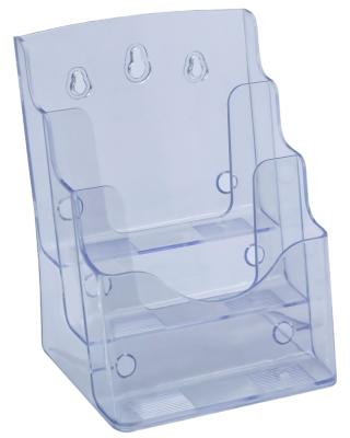 China Integrally Formed Hot Sale Factory Price KEJEA Leaflet Display Rack 3 Tier A5 Thick Brochure Holder for sale