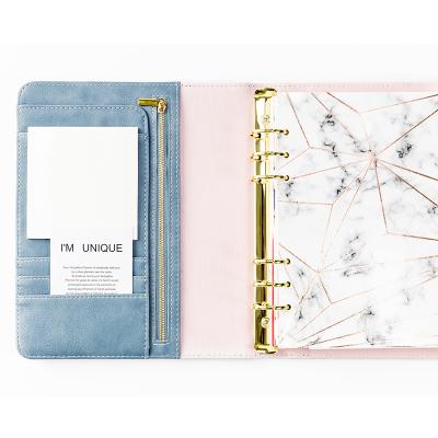 China Personal Organizer Gathered Rhombic Refillable Softcover Labon Binder Closing Writing Softcover For A5 Insert Loose Leaf Paper for sale