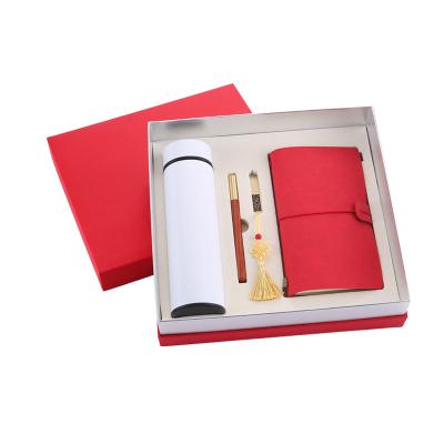 China Wholesale Custom Notebook Pen USB Vacuum Cup Stationery Kit With Gift Box 22.5x6.5cm for sale