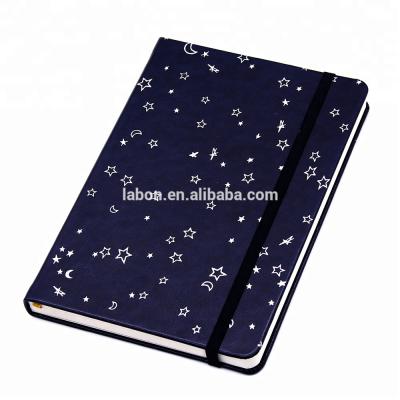 China 2019 newcomers hardcover leather cover notebook, diary notebook starry sky diary for sale