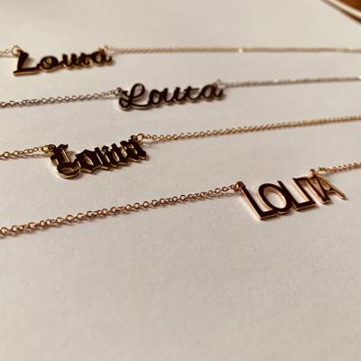 China 2022 Infinity Personalized Jewelry Stainless Steel Name Necklace Nameplate Letter Necklace TRENDY Customized Brand Fashion Jewelry for sale