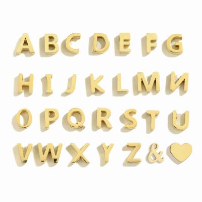 China 2022 Fashion Environmental Friendly Heart And Letter Necklace 14K Gold Plated Geometric Shape Pendant Necklace For Women for sale