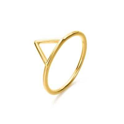 China Minimaliset Gold Stainless Steel Environmental Friendly Punk Rings For Women Geometric Tasty Pinky Ring Stackable Triangle Midi Rings Jewelry for sale