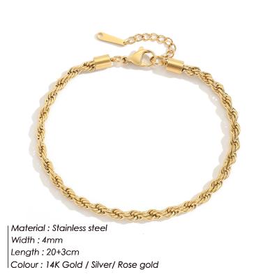 China Wholesale Trendy 14k Gold Anklet Chain Statement Stainless Steel Jewelry for sale