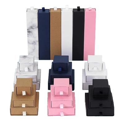 China Environmental Friendly Cardboard Packaging Drawer Boxes Custom Logo Boxes Jewelry Bracelet Necklace Rings Box With Logo Luxury for sale