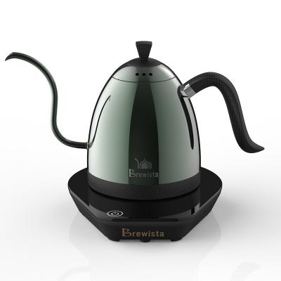 China WITH LID Brewista 600ml Stainless Steel Variable Temperature Pour Over Gooseneck Coffee Kettle for sale