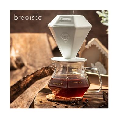 China Creative Sustainable Brewista Ceramic Tea Mugs with Lid and Stainless Steel Filter Mug Infuser for Milk Coffee Juice Scented Tea for sale