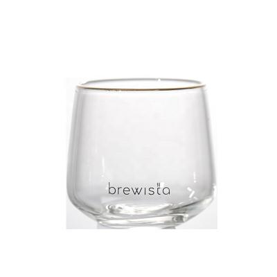 China Brewista Disposable Hot Selling 250ml Portable Small Glass Cup Reusable Coffee Cup for sale