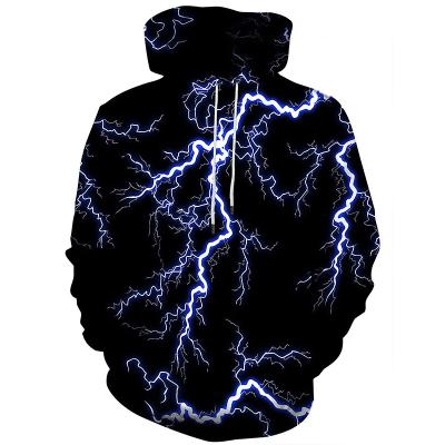 China Amazon Wholesal Hoodi 3D Full Anti-wrinkle Rainbow Lightning Hoodies Custom Printed Unisex Manufacture 2022 for sale