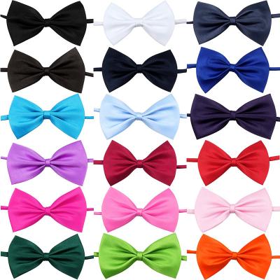 China Simple 100% Polyester Baby Bow Ties Kids Neck Ties Popular Pet Boys Girls Bow Tie for sale