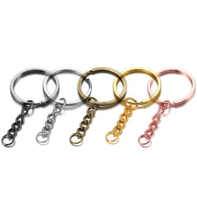 China DIY Materials Key Chain Rings Rhodium Bronze Gold Round Split Keychain Jewelry Making Wholesale DIY for sale