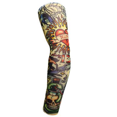 China Tattoo Sleeves Outdoor Cycling Tattoo Printed 3D Arm Sleeves Sun Protection Bike Basketball Compression Arm Warmers Ridding Cuff Sleeves for sale