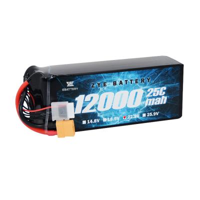 China UAVs/drones. ZYE 12000mah 25C 6S22.2V 7S25.9V 12S44.4V high rate lipo battery pack with AS150 for sale