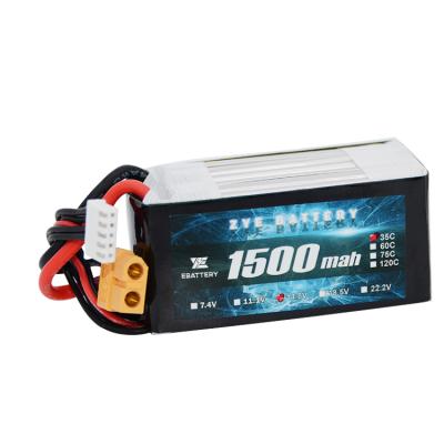 China Standard Lithium Polymer Lipo Batteries 703435.5 14.8v 1500mah 4s 25C Battery Pack For RC Drone for sale