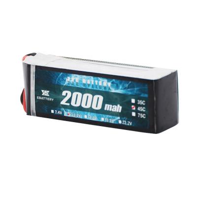 China High Rate Capability 1S1P 3.7V 2000mah 7.4v battery packs 25c for rc helicopter battery for sale