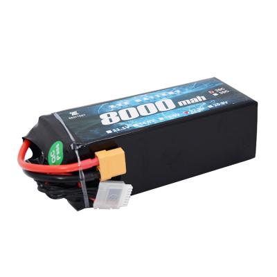 China Rc Drone UAV Ebattery Lipo Battery 7.4v11.1v3s 14.8v4s 8000mah High Rate Battery Pack For Drone UAV for sale