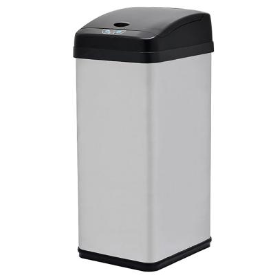 China Hot Selling 40L Power Saving Sensor Stainless Steel Indoor Kitchen Trash Bin Automatic Stainless Steel Sensor Trash Bin for sale