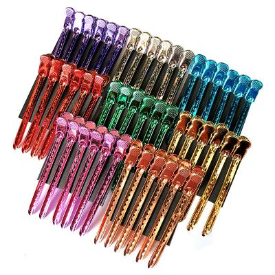 China 12pcs/pack Professional Modern Minimalist Duck Hairclip Salon Makeup Hair Styling Tools Stainless Steel Platypus Alligator Claw Metal Hair Clips for sale