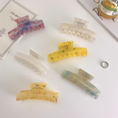 China New Summer Fashion 11cm Variety Color Variety Color Hair Claw Jaw Claw Banana Clucher Accessories Acrylic Hair Claws Cut Glitter Hair Claw for sale