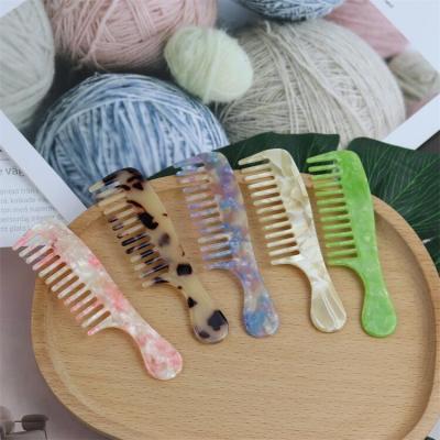 China Home Supplies Travel Daily Use 10cm Marble Tortoise Hair Comb Hair Bulk Acetate Pocket Comb for sale