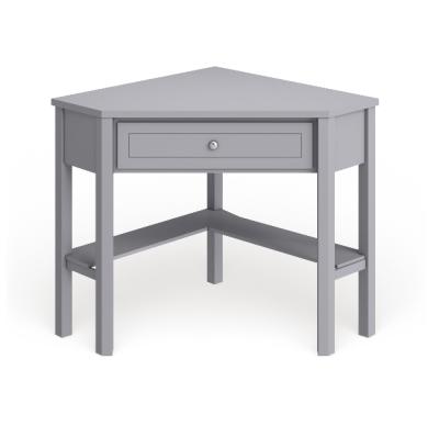 China Other Space Saving Gray Home Table Study Corner Home Office Wooden Color Table With Shelf And Drawer for sale