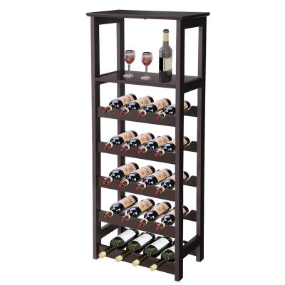 China Solid Wood Wine Rack Wine Rack Free Standing Display Stands With Glass Rack for sale