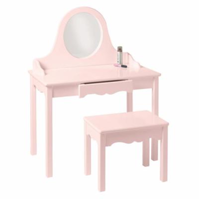 China Modern girls dressing table with mirror and drawer vanity table set for girls for sale