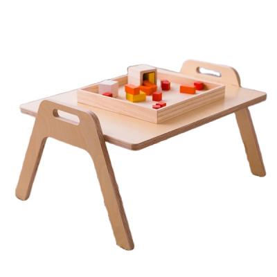 China Modern wooden kids learning table for toddlers chowki floor table and chair set for sale