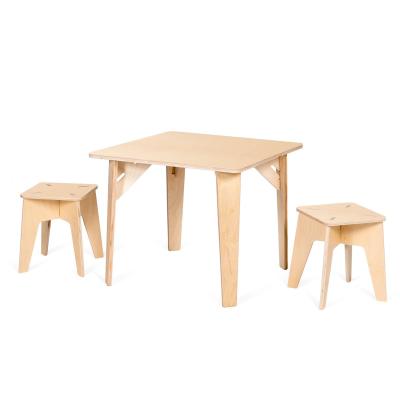 China Modern children's playroom and reading room kids table and stool set for toddler for sale