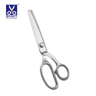 China 9 Inch Full Steel Metal Sewing Zigzag Cloth Cutter Cut Scissor Punch Tailor for sale