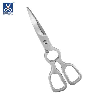 China Multifunctional Serrated Detachable Steel Kitchen Shears Poultry Serving Scissors Full Scissors for sale