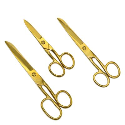 China Classic forged stainless steel gold color universial scissors for sale