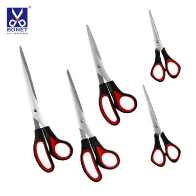 China Cheap Household Soft Plastic Handle Stainless Steel Classic Sharp Scissors for sale