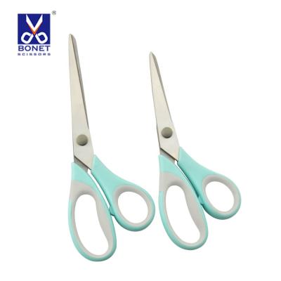 China Stainless Steel Soft Rubber Handle 2.5mm Universal Household Scissors for sale