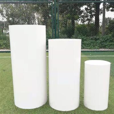 China Custom Safety Factory Acrylic Pedestal Cylinders Display Stand Clear / White Acrylic Cylinder Pedestal Pillar For Wedding Party Decoration for sale