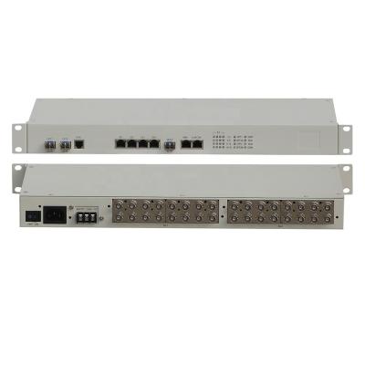 China SDAC Terminal Power Supply 16E1 Dual Power Fiber Optic Multiplexer 1U 19inch High for sale