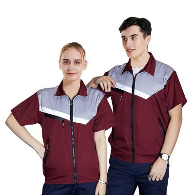 China Sweat-resistant short overall cotton sleeve breathable sweat-resistant unisex work fabric for sale